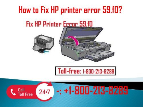 1-800-213-8289 Fix HP printer error 59.f0