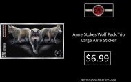 Anne Stokes Wolf Pack Trio Large Auto Sticker - Cool Epic Stuff