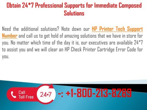 1-800-213-8289 Clear an HP Check Printer Cartridge Error Code