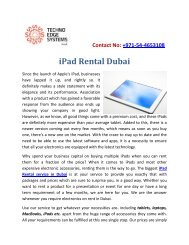 iPad Rental Dubai