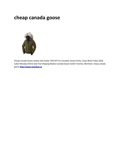 black friday 2018 canada goose