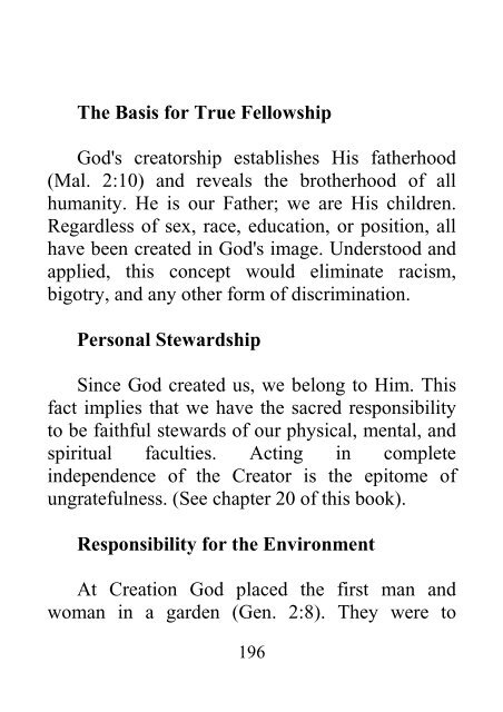 Fundamental Beliefs of Seventh-day Adventists