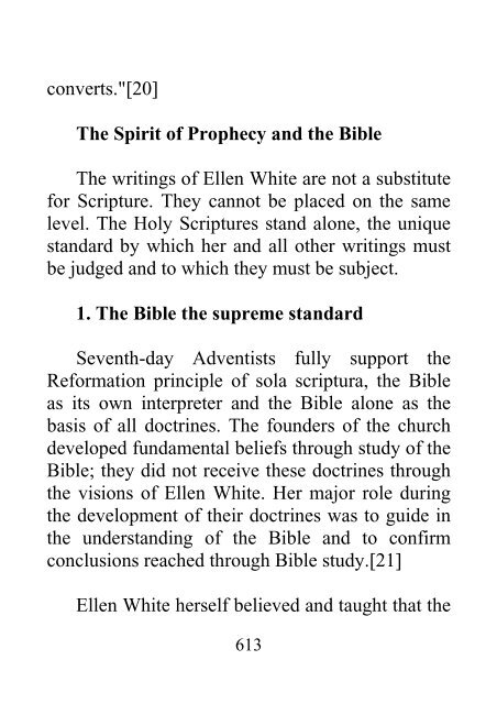 Fundamental Beliefs of Seventh-day Adventists