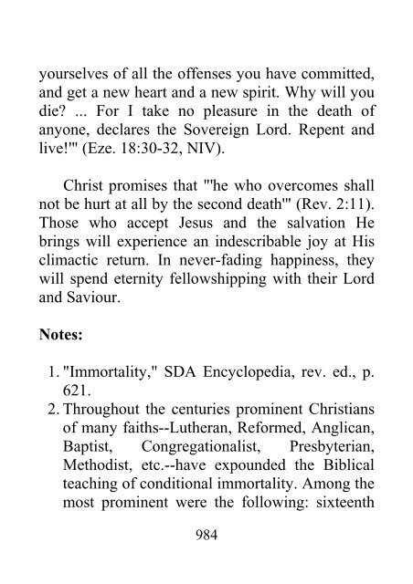 Fundamental Beliefs of Seventh-day Adventists