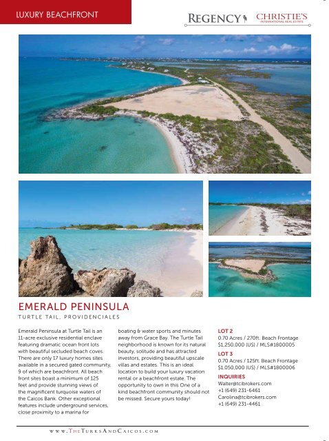 Turks & Caicos Islands Real Estate Summer/Fall 2018