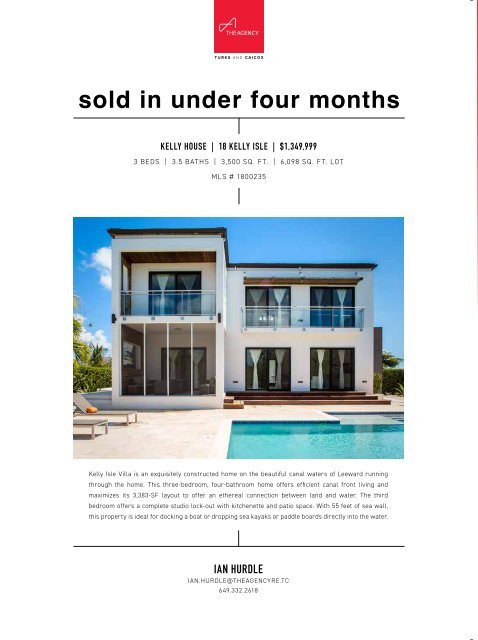 Turks & Caicos Islands Real Estate Summer/Fall 2018