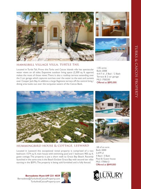 Turks & Caicos Islands Real Estate Summer/Fall 2018