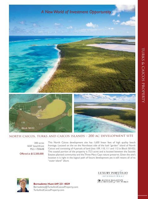 Turks & Caicos Islands Real Estate Summer/Fall 2018