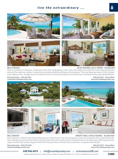 Turks & Caicos Islands Real Estate Summer/Fall 2018