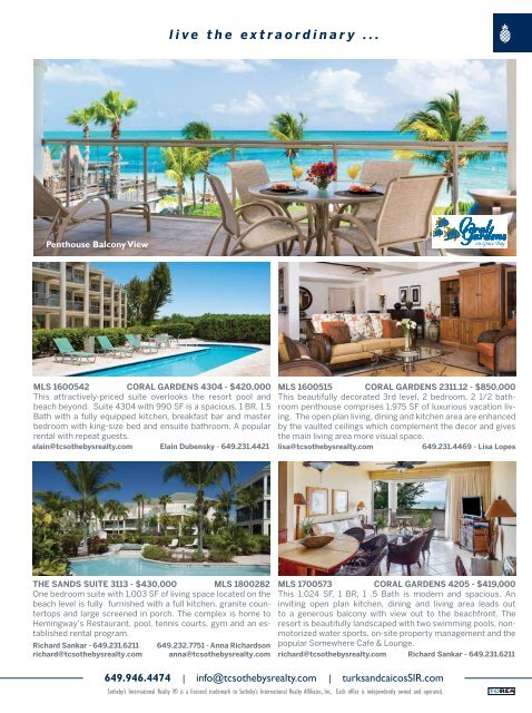 Turks & Caicos Islands Real Estate Summer/Fall 2018