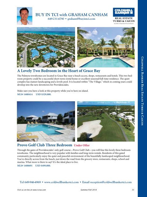 Turks & Caicos Islands Real Estate Summer/Fall 2018