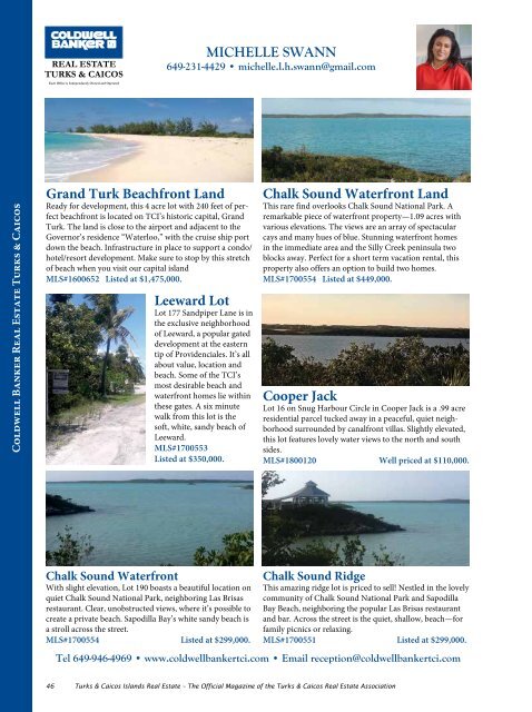 Turks & Caicos Islands Real Estate Summer/Fall 2018