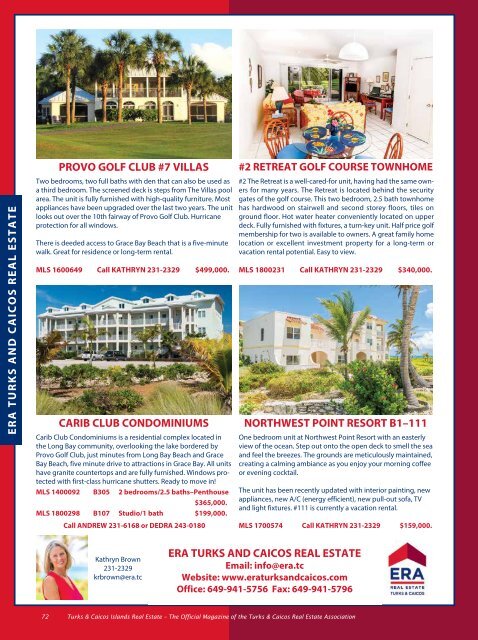 Turks & Caicos Islands Real Estate Summer/Fall 2018