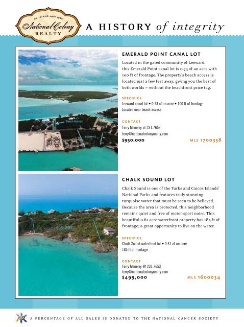 Turks & Caicos Islands Real Estate Summer/Fall 2018