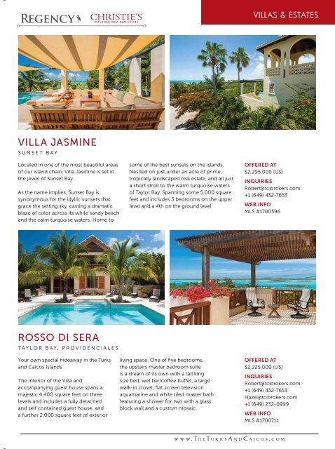 Turks & Caicos Islands Real Estate Summer/Fall 2018