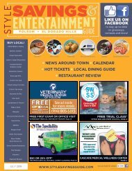 Style Savings & Entertainment Guide: Folsom and El Dorado Hills; July 2018