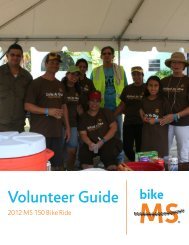 volunteer check-in procedures - MS Bike Ride