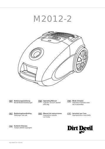 Dirt Devil Dirt Devil Staubsauger mit Beutel - M2012-2 - Manual (Multilingue)