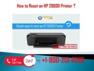 1-800-213-8289 Reset an HP 2660D Printer