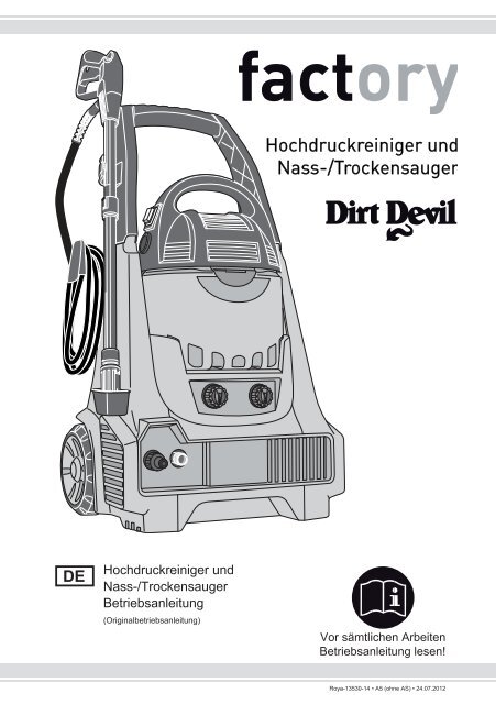 Dirt Devil Dirt Devil 2in1 High pressure cleaner - M3300 - Manual  (Multilingue)