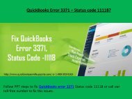 Fix QuickBooks error 3371 Call 1-800-593-0163 Status code 11118