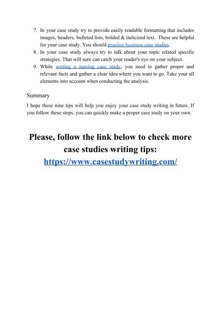 9 Tips on Writing Case Studies in 2018-2019