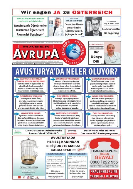 EUROPA JOURNAL - HABER AVRUPA JUNI 2018