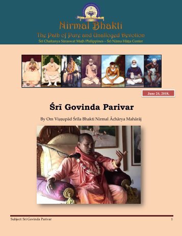 Sri Govinda Parivar