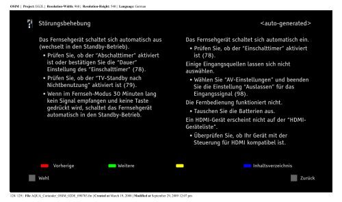 Sony KDL-46W5820 - KDL-46W5820 Consignes d&rsquo;utilisation Allemand