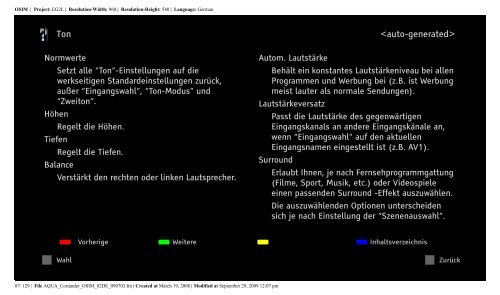 Sony KDL-46W5820 - KDL-46W5820 Consignes d&rsquo;utilisation Allemand