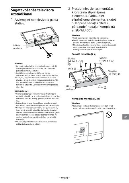 Sony KDL-32WD751 - KDL-32WD751 Mode d'emploi Slov&eacute;nien