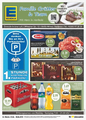 EDEKA Grütter Angebote vom 25.05 bis zum 30.06.2018