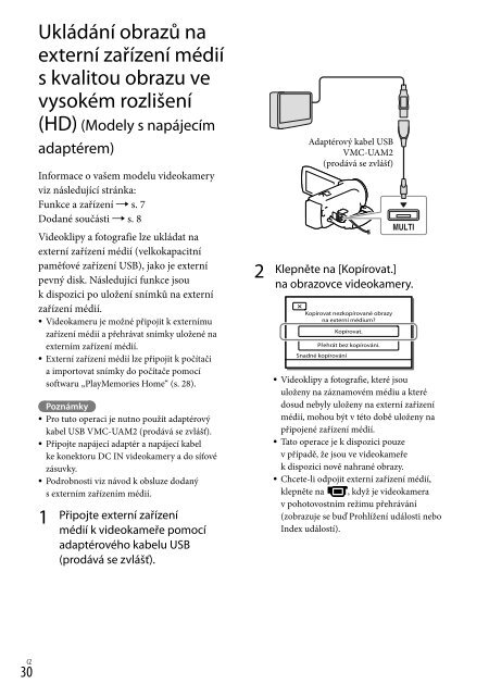 Sony HDR-PJ220E - HDR-PJ220E Consignes d&rsquo;utilisation Tch&egrave;que