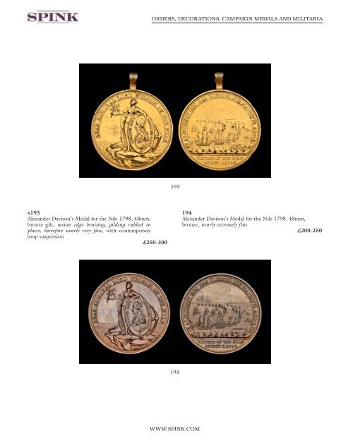 orders, decorations, campaign medals and militaria - Spink