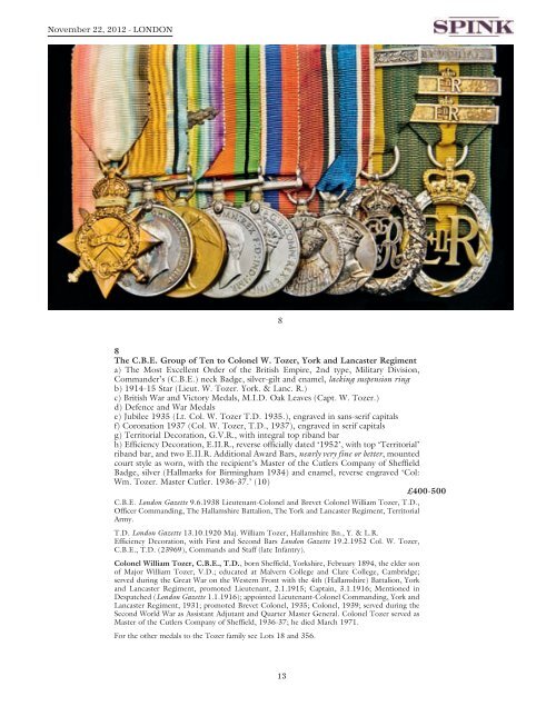 orders, decorations, campaign medals and militaria - Spink