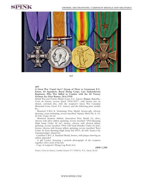 orders, decorations, campaign medals and militaria - Spink