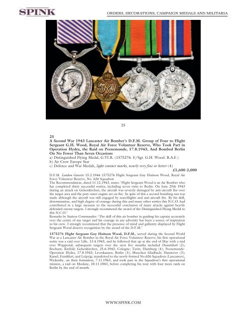 orders, decorations, campaign medals and militaria - Spink