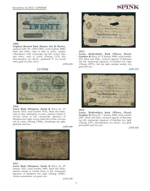 the david kirch collection of english provincial banknotes ... - Spink