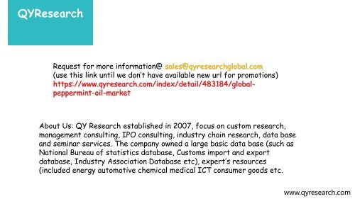 Global Peppermint Oil Market is projected to exhibit a CAGR of 18.58