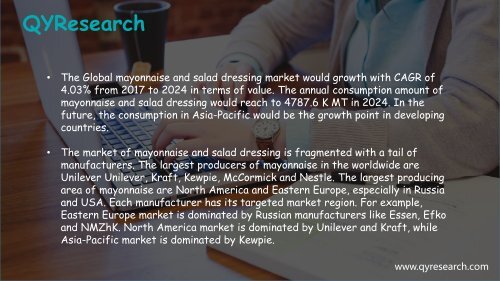 Global Salad Dressings and Mayonnaise Market is Projected to Reach 22.53 billion USD by 2023