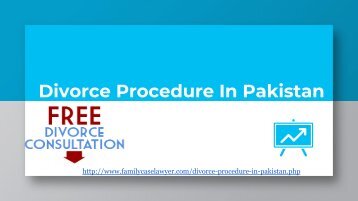 divorce procedure in pakistan