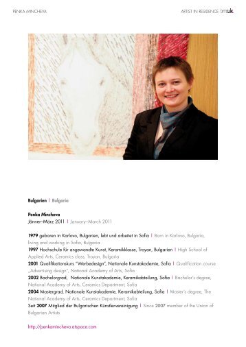 Artist in Residence: Penka Mincheva