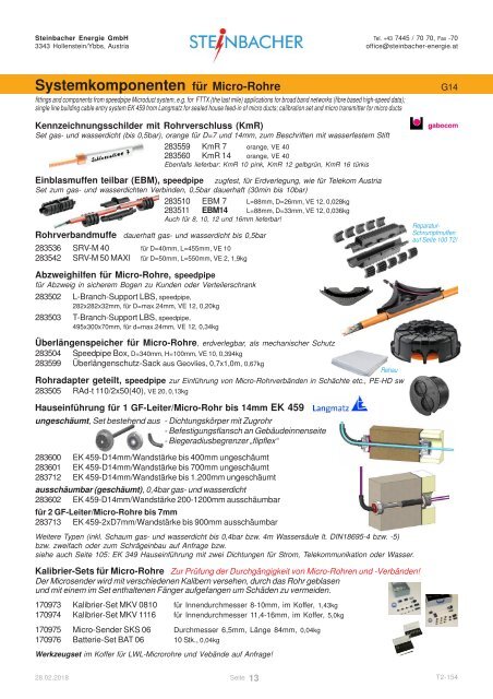 Steinbacher - Glasfasertechnik