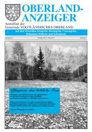 anzeiger - Gemeinde Vogtländisches Oberland