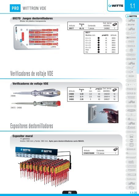 Catálogo tarifa Anserjo 2018