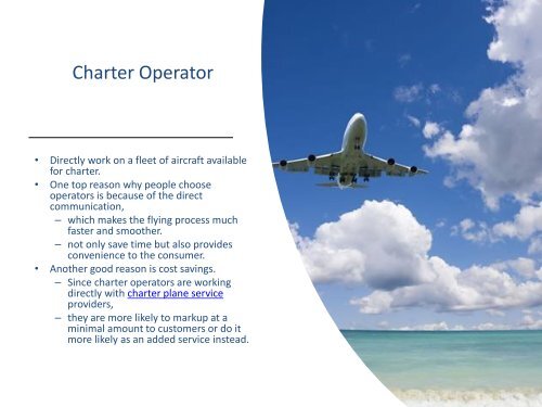 Charter Operators &amp; Charter Brokers