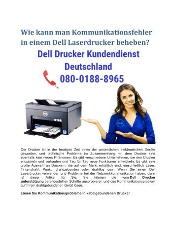 Wie kann man Kommunikationsfehler in einem Dell Laserdrucker beheben?