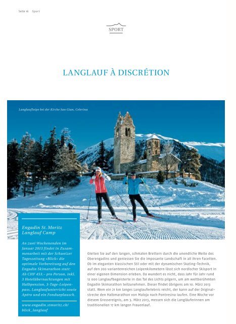 Hotel und Angebote Engadin St. Moritz Winter 12_13 - Pontresina