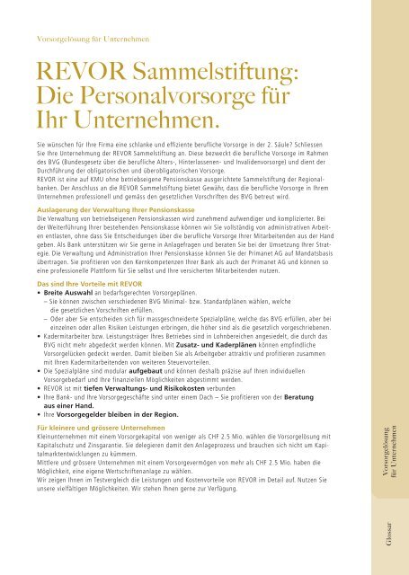 Vorsorge in der Schweiz Vorsorgeanalyse Pensionsplanung ...