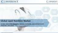 Global Lipid Nutrition Market to Surpass US$ 13.31 Billion by 2025